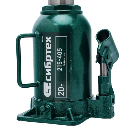 Домкрат гидравлический бутылочный, 20 т, 215-405 мм Сибртех по ценам производителя в Санкт-Петербурге с доставкой по всей России