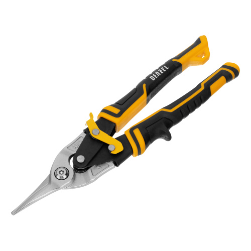 Ножницы по металлу, 270 мм, прямой рез, сталь-CrMo, трехкомпонентные рукоятки Denzel купить в Москве с доставкой по всей России | ProtosMarket.ru