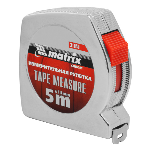 Рулетка Chrom,5 м x 13 мм,хромированный корпус Matrix по ценам производителя в Санкт-Петербурге с доставкой по всей России