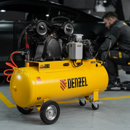 Компрессор воздушный рем. привод BCV 4000-T/100, 4,0 кВт, 100 литров, 690 л/мин Denzel по ценам производителя в Санкт-Петербурге с доставкой по всей России