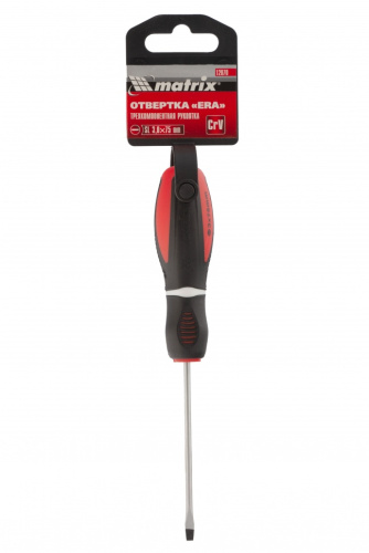 Отвертка "Era", SL3 х 75 мм, CrV, трехкомпонентная рукоятка Matrix по ценам производителя в Санкт-Петербурге с доставкой по всей России