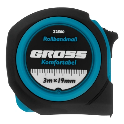 Рулетка Komfortabel 3 м х 19 мм,обрезиненный корпус Gross по ценам производителя в Санкт-Петербурге с доставкой по всей России