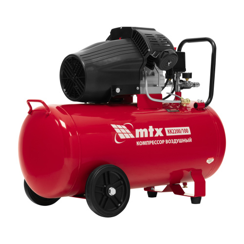 Компрессор воздушный КК-2200/100, 2,2 кВт, 350 л/мин, 100 л, прямой привод, масляный MTX по ценам производителя в Санкт-Петербурге с доставкой по всей России