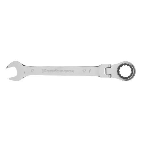 Ключ комбинированный трещоточный, 17 мм, CrV, шарнирный, зеркальный хром Matrix Professional купить в Москве с доставкой по всей России | ProtosMarket.ru