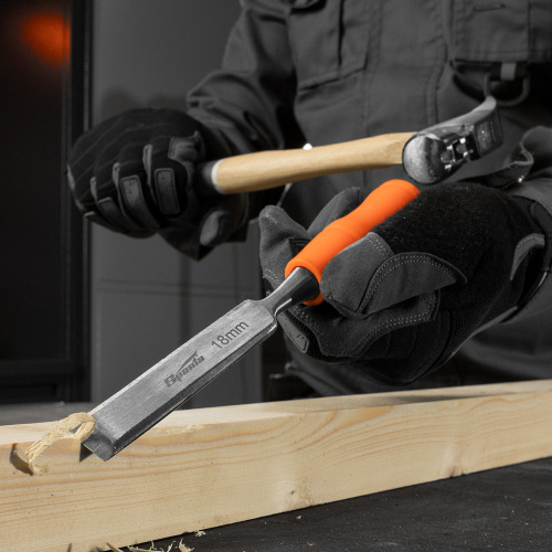 Набор стамесок 4 шт, 6-12-18-24 мм, плоские, пластиковые ударные рукоятки Sparta купить в Москве с доставкой по всей России | ProtosMarket.ru