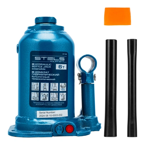 Домкрат гидравлический бутылочный телескопический, 6 т, подъем 180-410 мм Stels по ценам производителя в Санкт-Петербурге с доставкой по всей России