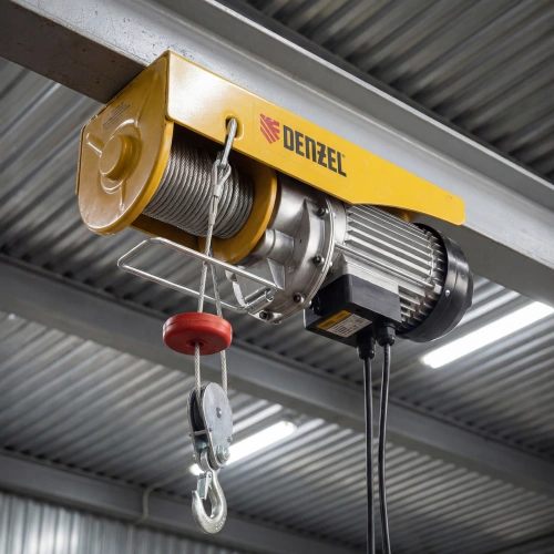Тельфер электрический TF-800, 0.8 т, 1300 Вт, высота 12 м, 8 м/мин Denzel по ценам производителя в Санкт-Петербурге с доставкой по всей России