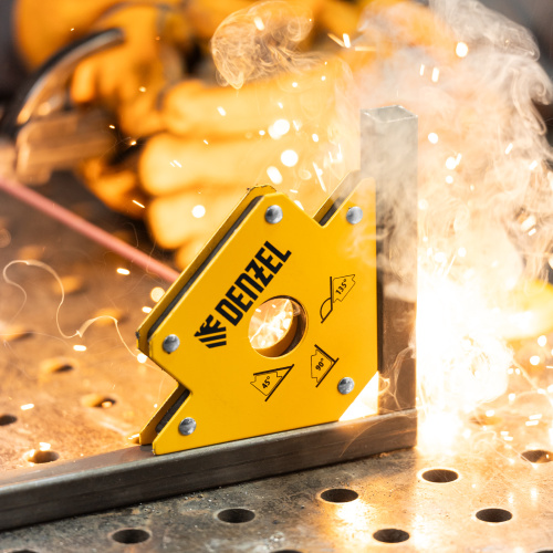 Фиксатор магнитный для сварочных работ, усилие 50 Lb Denzel по ценам производителя в Санкт-Петербурге с доставкой по всей России