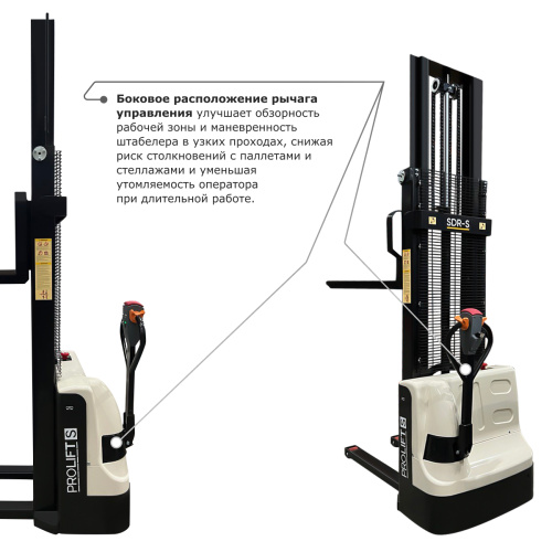 Самоходный электроштабелер PROLIFT M2 SDR 1235-S по ценам производителя в Санкт-Петербурге с доставкой по всей России