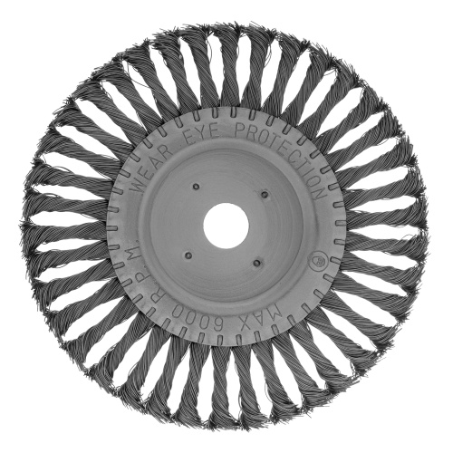 Щетка для УШМ, 200 мм, посадка 22.2 мм, плоская, крученая проволока 0.5 мм Сибртех по ценам производителя в Санкт-Петербурге с доставкой по всей России