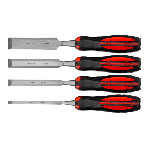 Набор долот-стамесок плоских "Тигровый глаз", 4 шт, 6-12-18-24 мм Matrix купить в Москве с доставкой по всей России | ProtosMarket.ru