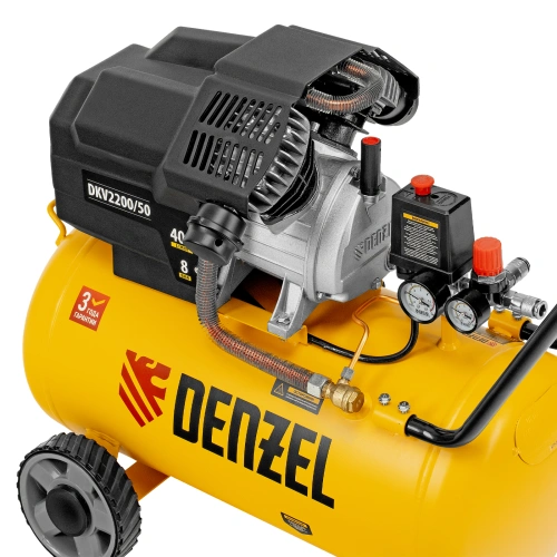 Компрессор воздушный DKV2200/50, Х-PRO 2.2 кВт, 400 л/мин, 50 л Denzel по ценам производителя в Санкт-Петербурге с доставкой по всей России