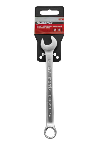 Ключ комбинированный, 14 мм, CrV, матовый хром Matrix по ценам производителя в Санкт-Петербурге с доставкой по всей России