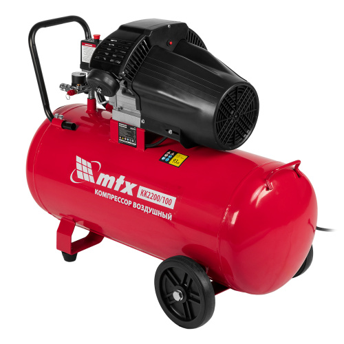 Компрессор воздушный КК-2200/100, 2,2 кВт, 350 л/мин, 100 л, прямой привод, масляный MTX по ценам производителя в Санкт-Петербурге с доставкой по всей России
