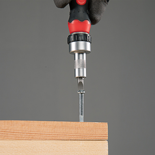 Отвертка реверсивная с набором бит и насадок торцевых, CrV, 1/4, 16 шт Matrix купить в Москве с доставкой по всей России | ProtosMarket.ru