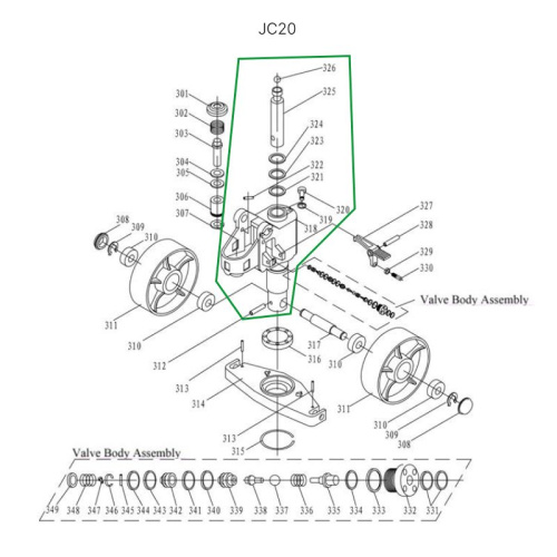 Гидроузел в сборе для гидравлических тележек DF25 по ценам производителя в Санкт-Петербурге с доставкой по всей России