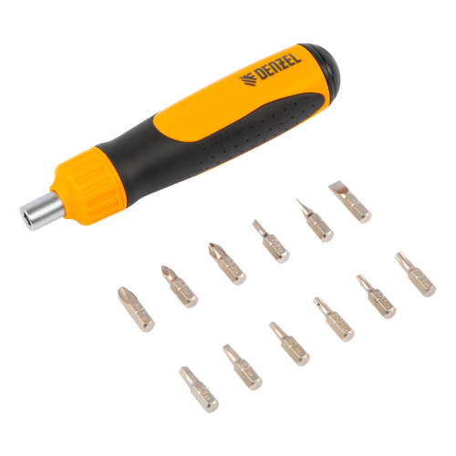 Отвертка реверсивная, механизм SmartPush 12 шт, S2 Denzel купить в Москве с доставкой по всей России | ProtosMarket.ru