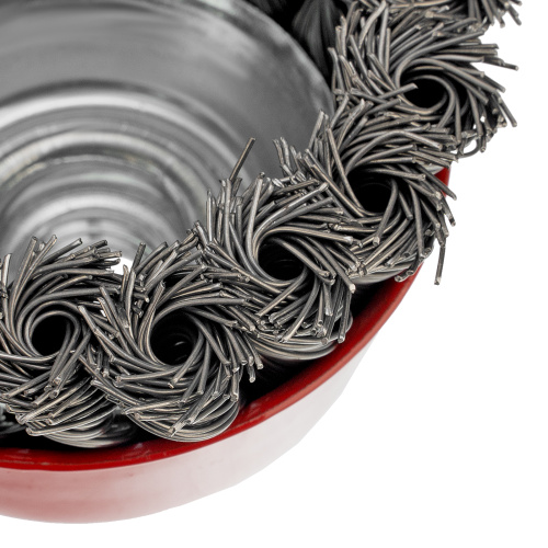 Щетка для УШМ, 75 мм, М14, "чашка", крученая проволока 0.5 мм Matrix по ценам производителя в Санкт-Петербурге с доставкой по всей России