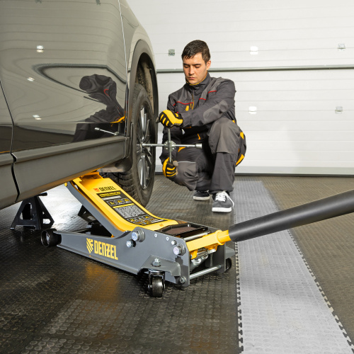Домкрат гидравлический подкатной, 3 т, 85-610 мм, быстрый подъем, низ. подхват, проф, SUV Denzel по ценам производителя в Санкт-Петербурге с доставкой по всей России