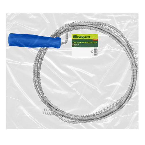 Трос для прочистки труб, L-3 м, D 6 мм Сибртех купить в Москве с доставкой по всей России | ProtosMarket.ru