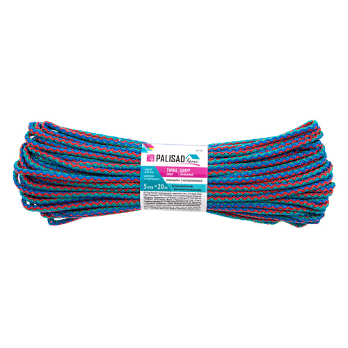 Шнур бельевой полипропиленовый с сердечником, 5 мм L 20 м, цветной, Home Palisad по ценам производителя в Санкт-Петербурге с доставкой по всей России