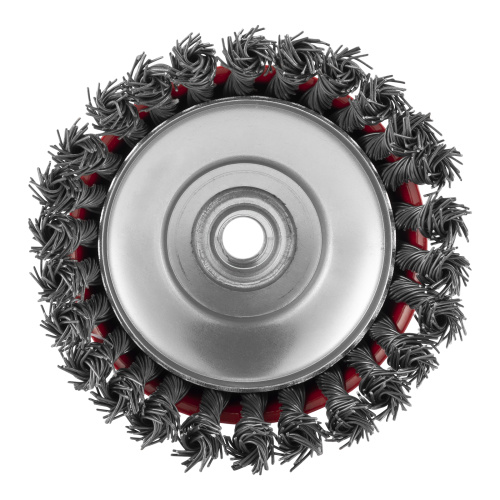 Щетка для УШМ, 125 мм, М14, "чашка", крученая проволока 0.8 мм Matrix по ценам производителя в Санкт-Петербурге с доставкой по всей России