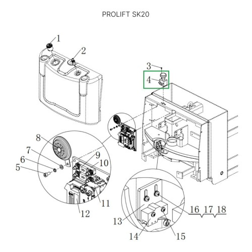 Аварийный выключатель для штабелеров SDR/SDK и SPN, для тележек SK20 по ценам производителя в Санкт-Петербурге с доставкой по всей России