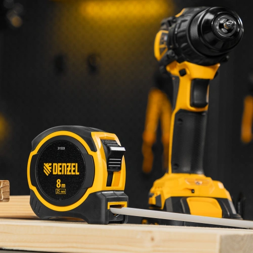 Рулетка 8м х 25мм, двухкомп. корпус, магнитный обрезиненный зацеп Denzel по ценам производителя в Санкт-Петербурге с доставкой по всей России