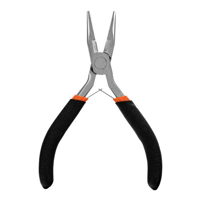 Длинногубцы прямые Mini, 130 мм, никелированные, авторазжим Sparta по ценам производителя в Санкт-Петербурге с доставкой по всей России