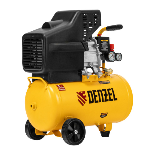 Компрессор воздушный DC1500/24, прямой привод, 1.5 кВт, 24 литра, 220 л/мин Denzel по ценам производителя в Санкт-Петербурге с доставкой по всей России
