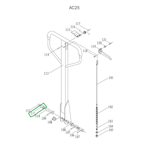 Нажимной ролик ручки для гидравлических тележек AC25 по ценам производителя в Санкт-Петербурге с доставкой по всей России