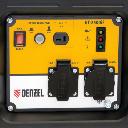 Генератор инверторный GT-2500iF, 2.5 кВт, 230 В, бак 5 л, открытый корпус, ручной старт Denzel по ценам производителя в Санкт-Петербурге с доставкой по всей России