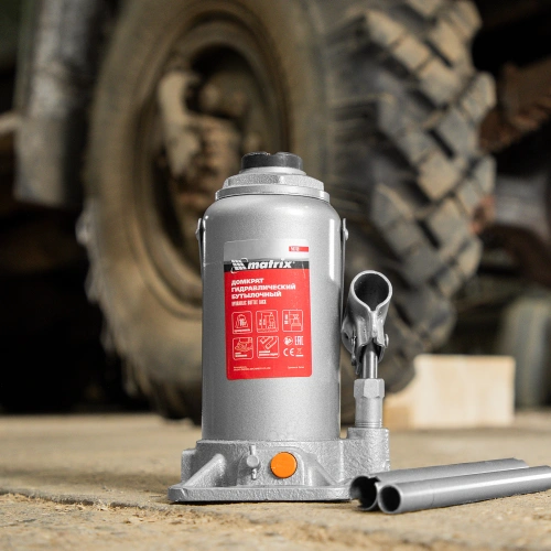 Домкрат гидравлический бутылочный, 16 т, h подъема 230-460 мм Matrix по ценам производителя в Санкт-Петербурге с доставкой по всей России