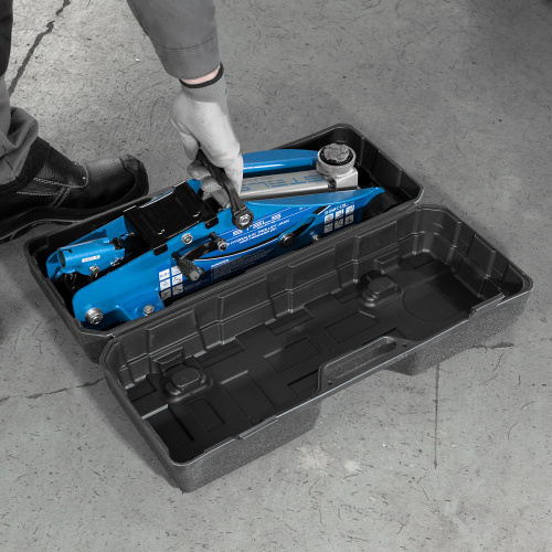 Домкрат гидравлический подкатной с фиксатором, 2.5 т, Safety Pin, 140-385 мм, в кейсе Stels по ценам производителя в Санкт-Петербурге с доставкой по всей России