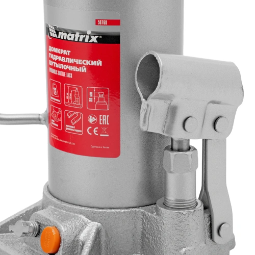 Домкрат гидравлический бутылочный, 12 т, h подъема 230-465 мм Matrix по ценам производителя в Санкт-Петербурге с доставкой по всей России