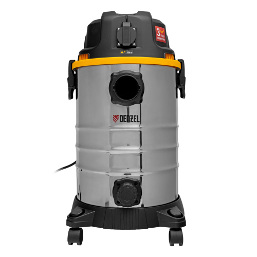 Пылесос строительный RVC30, 1400 Вт, бак 30 л, шланг 3 м, розетка с автосинхр. Denzel купить в Москве с доставкой по всей России | ProtosMarket.ru