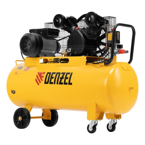 Компрессор воздушный BCV2200/100, ременный привод, 2.2 кВт, 100 литров, 370 л/мин Denzel по ценам производителя в Санкт-Петербурге с доставкой по всей России