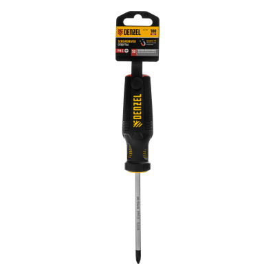 Отвертка, PH2х100 мм, S2, 3к рукоятка Denzel по ценам производителя в Санкт-Петербурге с доставкой по всей России