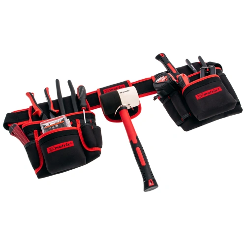 Сумка-пояс двойная, 20 карманов, держатель для молотка Matrix купить в Москве с доставкой по всей России | ProtosMarket.ru