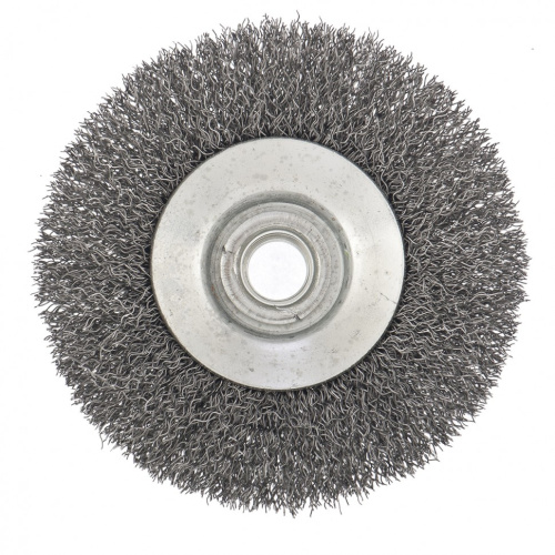 Щетка для УШМ, 100 мм, М14, "тарелка", витая проволока Сибртех по ценам производителя в Санкт-Петербурге с доставкой по всей России