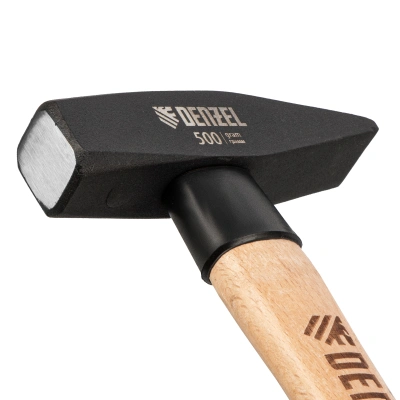 Молоток слесарный, 500 г, кованый квадратный боек, буковая рукоятка Denzel купить в Москве с доставкой по всей России | ProtosMarket.ru