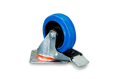 Колесо поворотное резина SRCLb 42 100 мм с тормозом (F) по ценам производителя в Санкт-Петербурге с доставкой по всей России