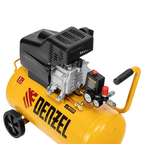 Компрессор воздушный, прямой привод DC1500/50, 1.5 кВт, 50 литров, 220 л/мин Denzel по ценам производителя в Санкт-Петербурге с доставкой по всей России