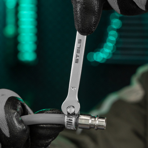 Ключ комбинированный, 6 мм, CrV, матовый хром Stels по ценам производителя в Санкт-Петербурге с доставкой по всей России