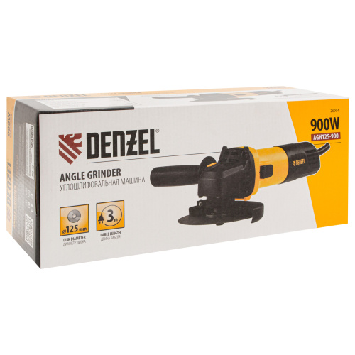 Машина шлифовальная угловая AGH125-900, 900 Вт, 125 мм, 11000 об/мин Denzel купить в Москве с доставкой по всей России | ProtosMarket.ru