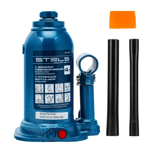 Домкрат гидравлический бутылочный телескопический, 4 т, подъем 170-420 мм Stels по ценам производителя в Санкт-Петербурге с доставкой по всей России