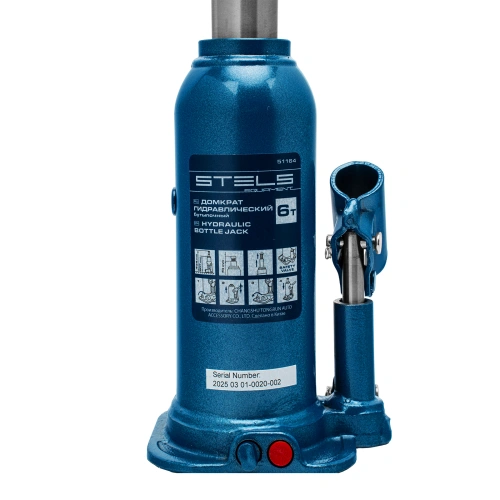 Домкрат гидравлический бутылочный, 6 т, h подъема 207-404 мм Stels по ценам производителя в Санкт-Петербурге с доставкой по всей России