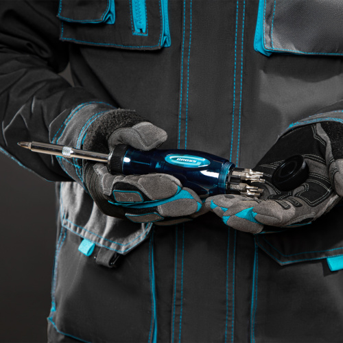 Отвертка реверсивная с удлинителем, трещотка 72 зуба, 12 шт, сталь S2 Gross купить в Москве с доставкой по всей России | ProtosMarket.ru