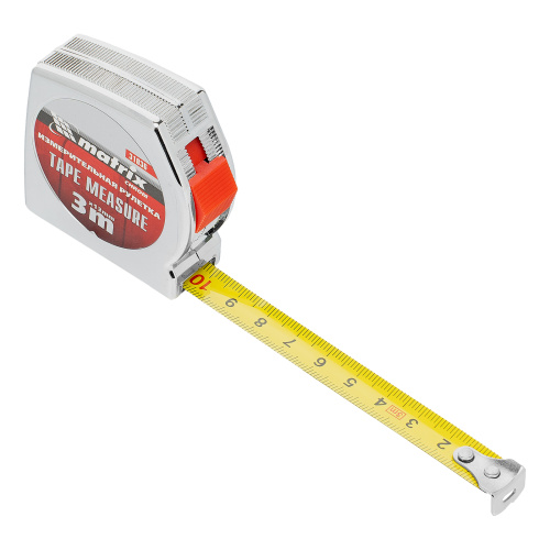 Рулетка Chrom,3 м x 13 мм,хромированный корпус Matrix по ценам производителя в Санкт-Петербурге с доставкой по всей России