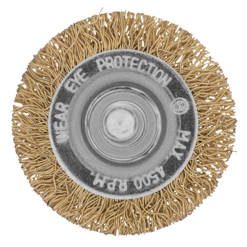 Щетка для дрели, 40 мм, плоская со шпилькой, латунированная витая проволока Matrix по ценам производителя в Санкт-Петербурге с доставкой по всей России